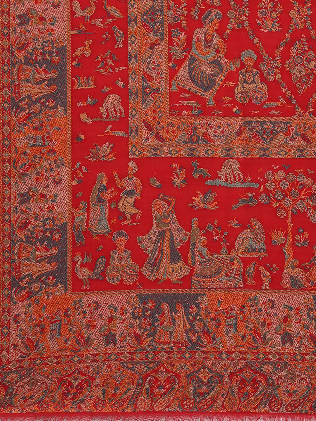 Women Multicolor Self Design Shawl - Image 6