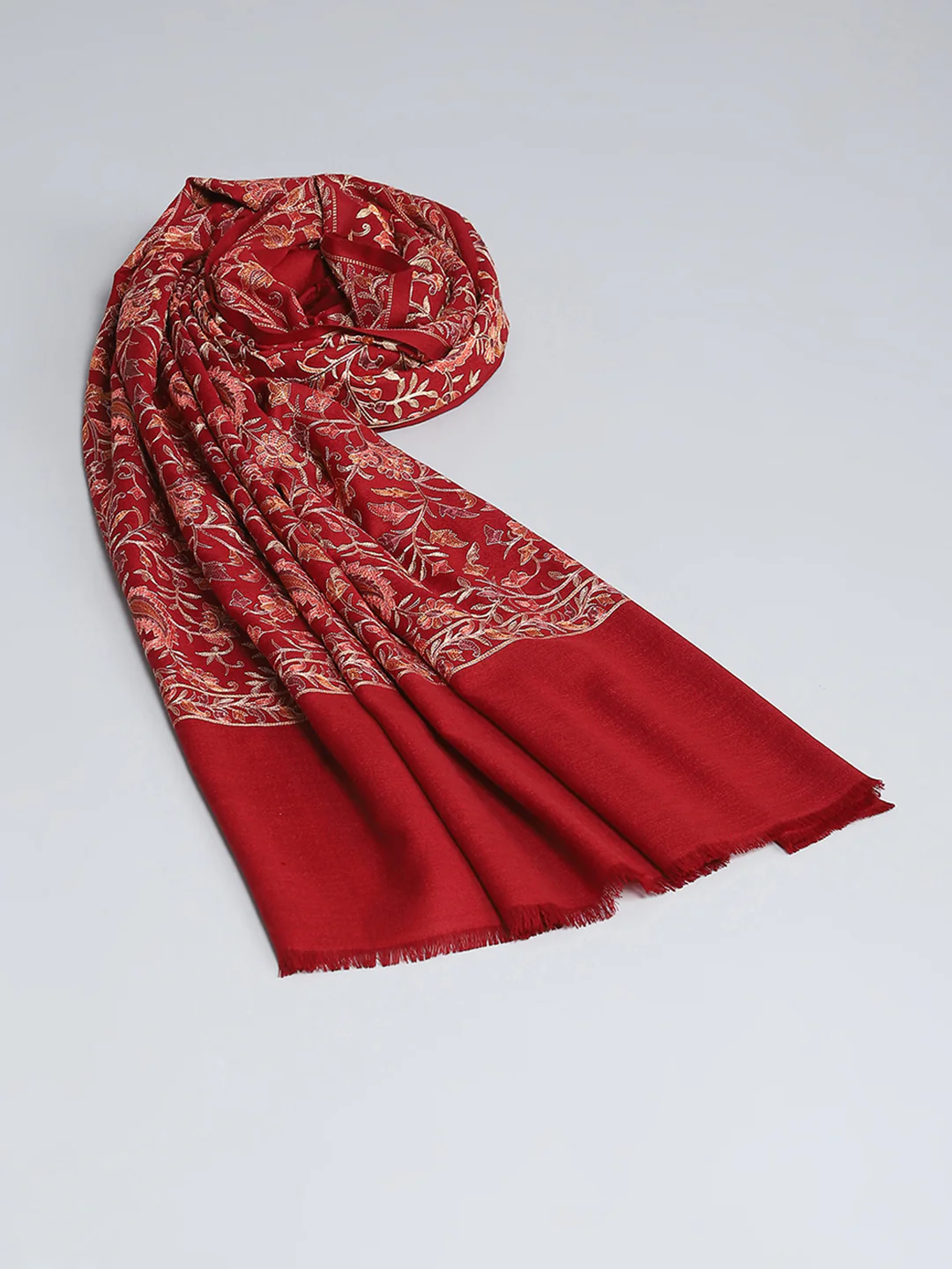 Women Multicolor Self Design Shawl - Image 2
