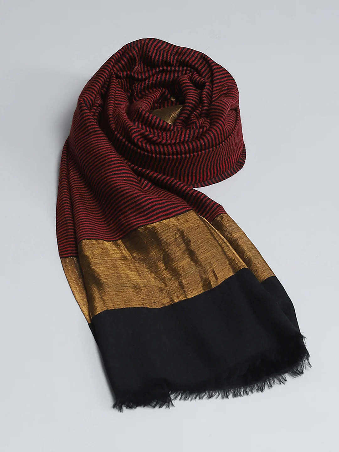 Women Multicolor Self Design Shawl - Image 5