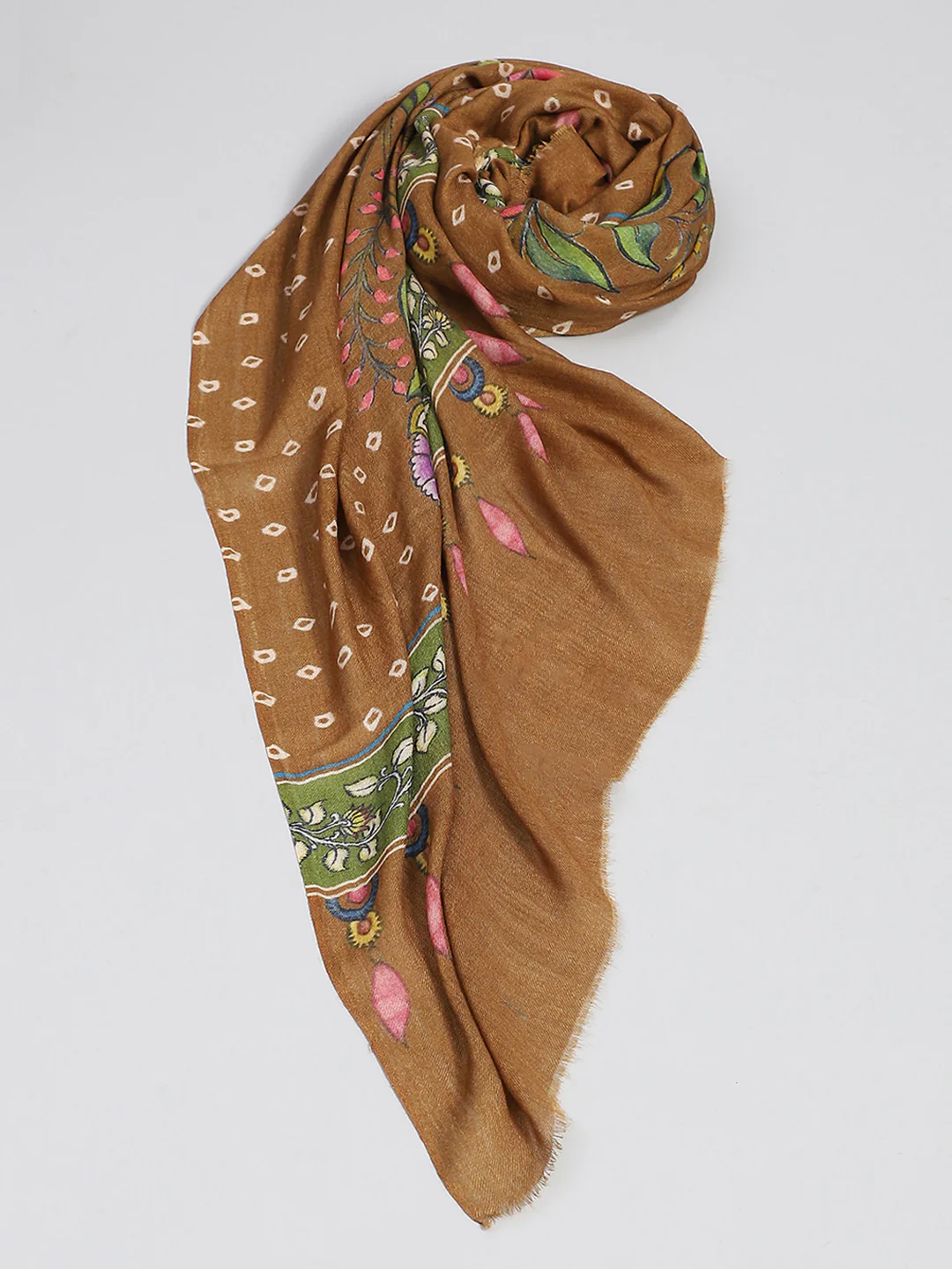 Women Multicolor Self Design Shawl - Image 2