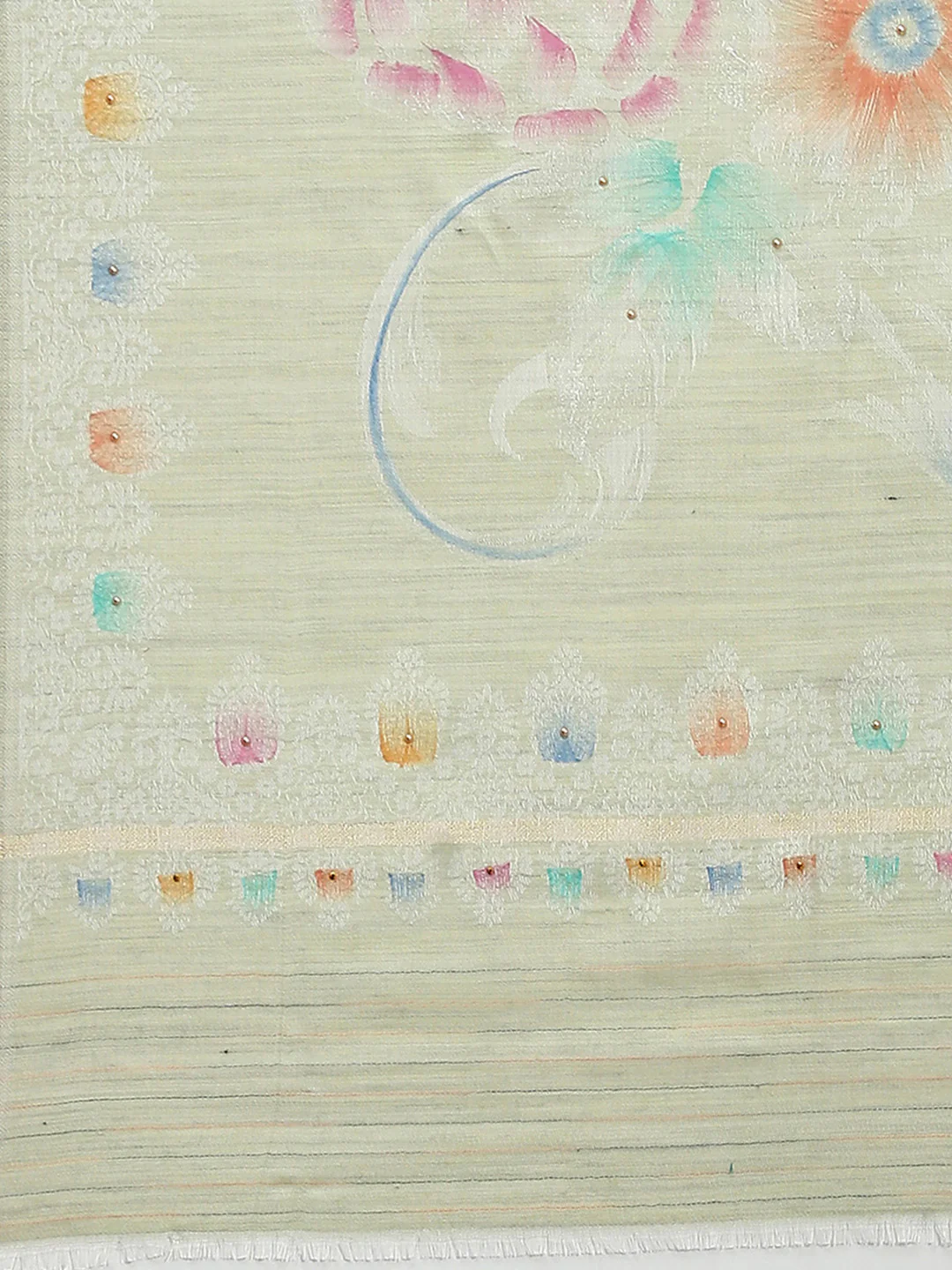 Women Multicolor Self Design Shawl - Image 6