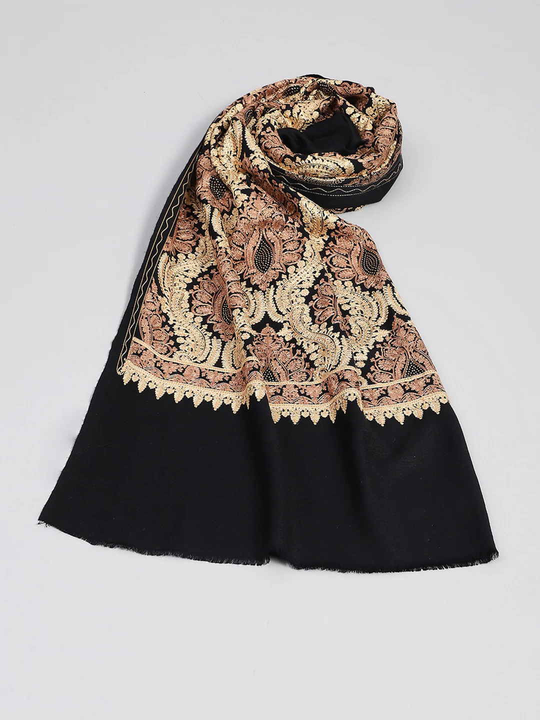 Women Multicolor Self Design Shawl - Image 2