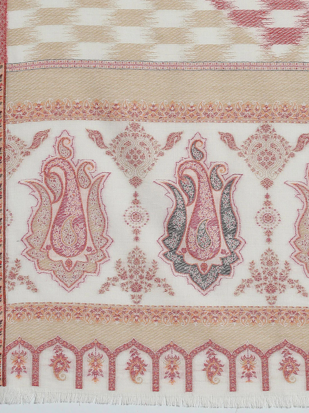 Women Multicolor Self Design Shawl - Image 6