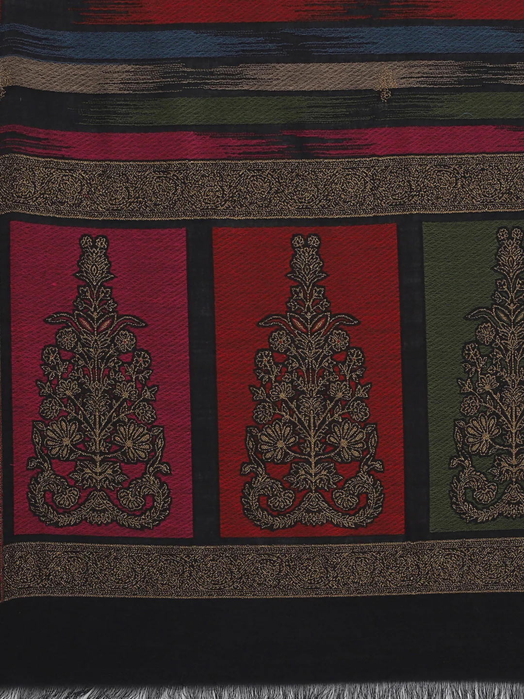Women Multicolor Self Design Shawl - Image 6