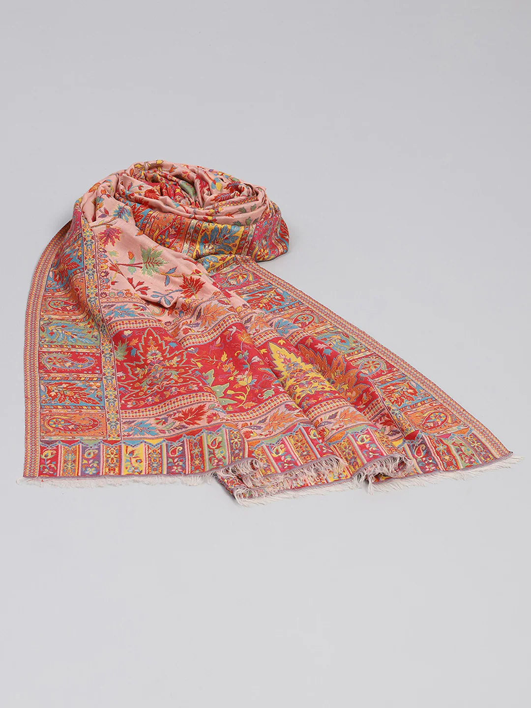 Women Multicolor Self Design Shawl - Image 5