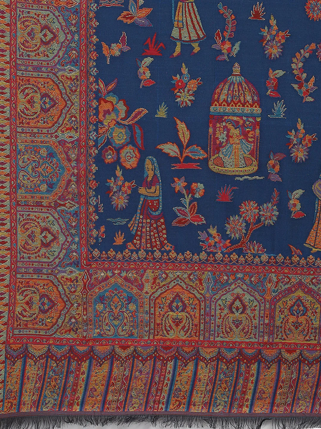 Women Multicolor Self Design Shawl - Image 7