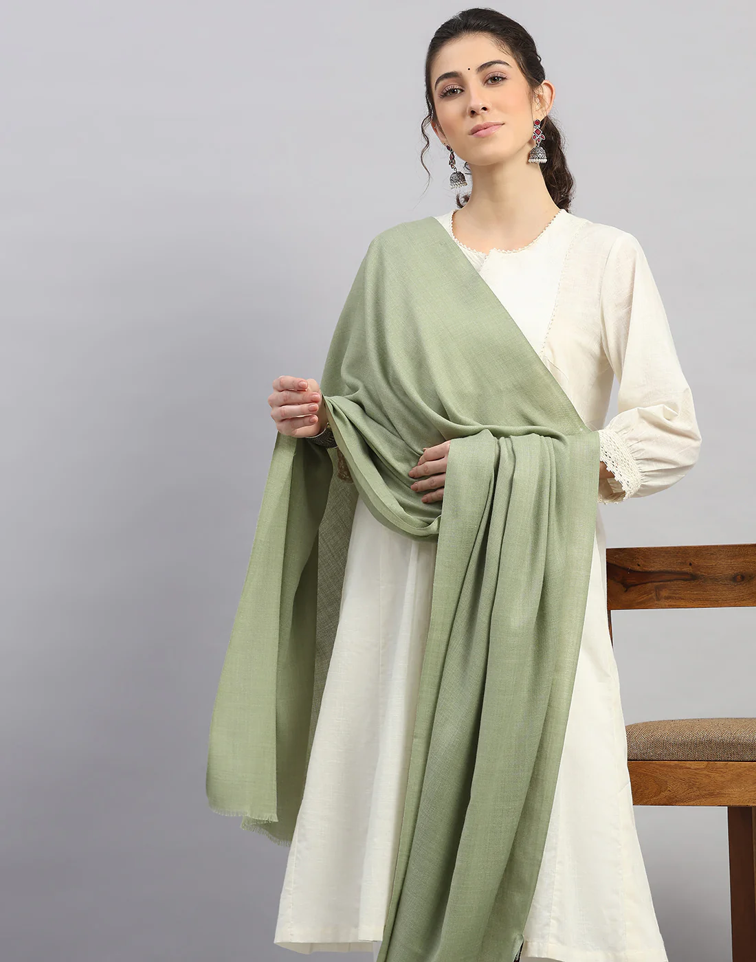 Women Multicolor Self Design   Shawl - Image 6