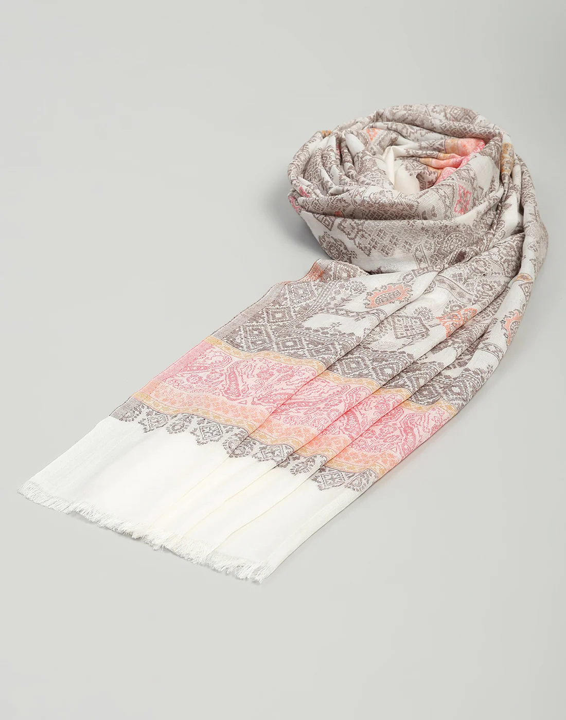 Women Multicolor Self Design   Shawl - Image 6