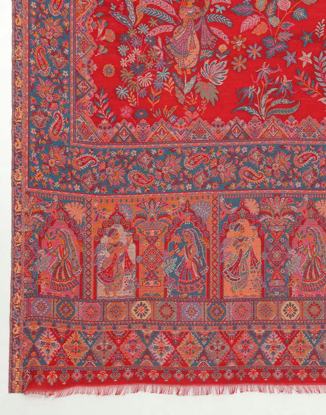 Women Multicolor Self Design   Shawl - Image 7