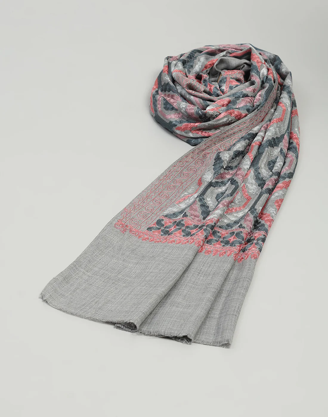 Women Multicolor Self Design   Shawl - Image 6