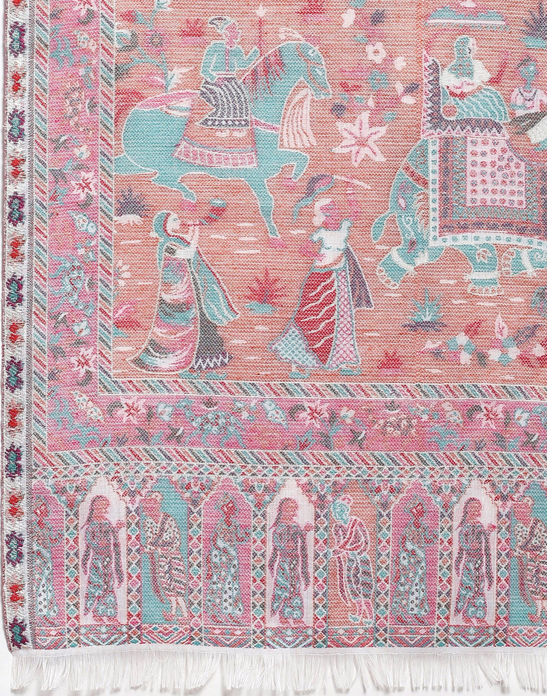 Women Multicolor Self Design Stole - Image 6