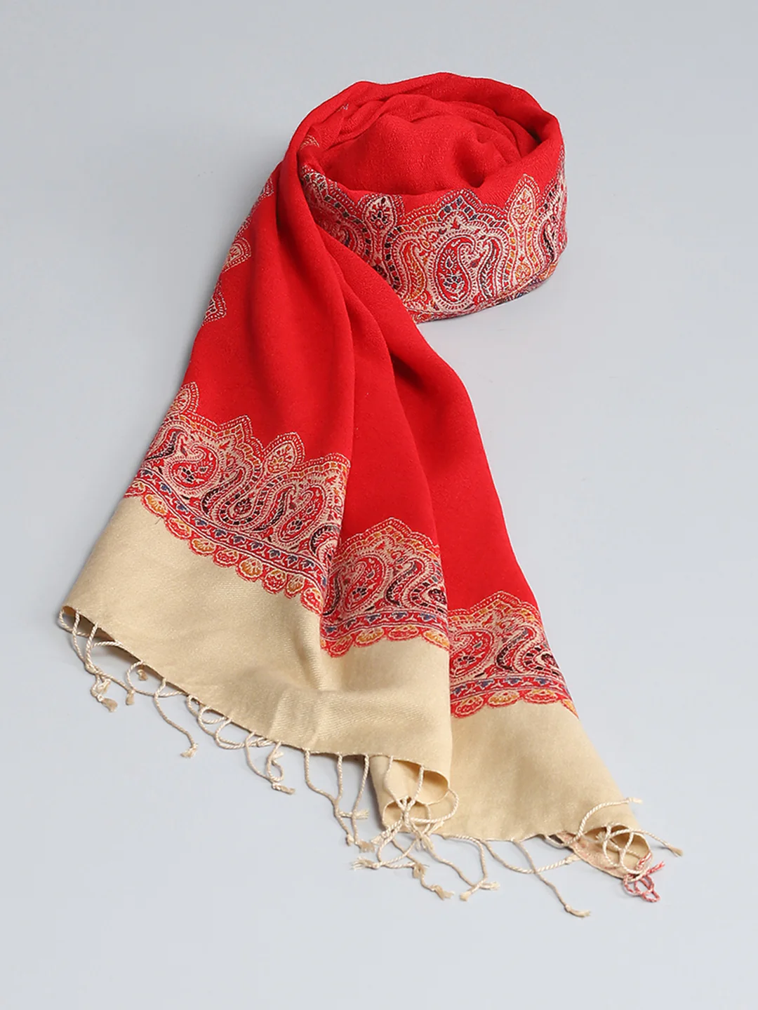 Women Multicolor Self Design Stole - Image 6