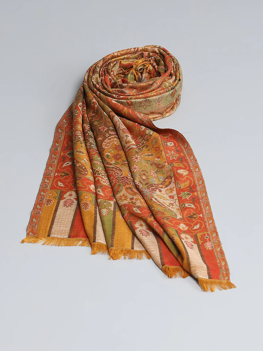 Women Multicolor Self Design Stole - Image 6