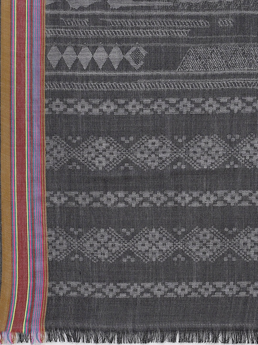 Women Multicolor Self Design Stole - Image 7