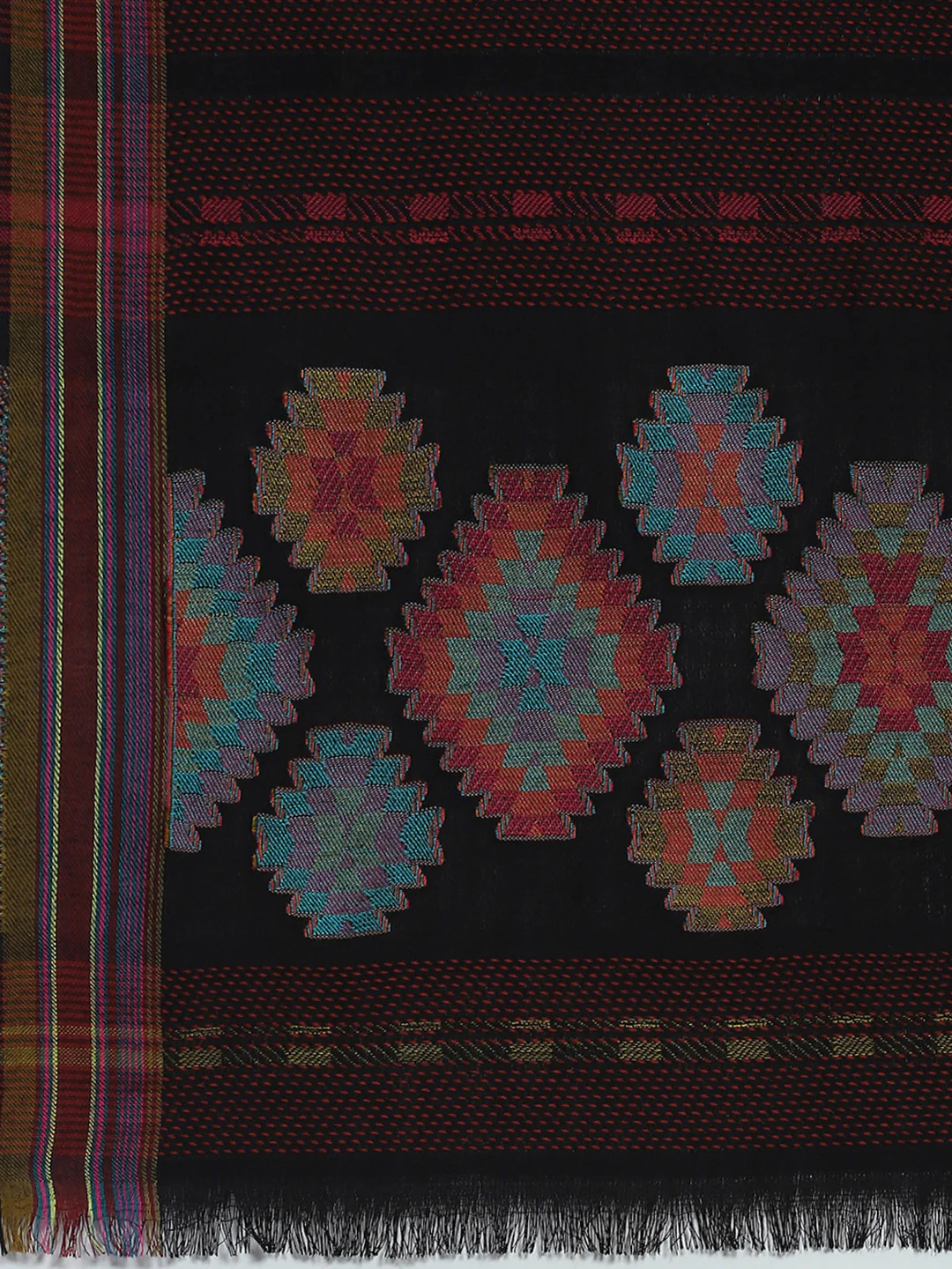 Women Multicolor Self Design Stole - Image 7