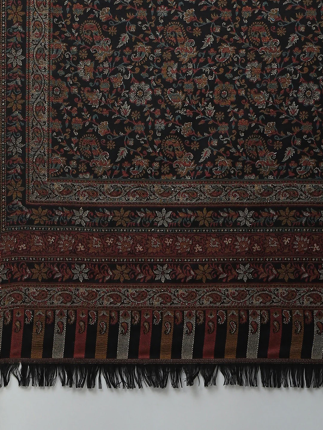 Women Multicolor Self Design Stole - Image 7