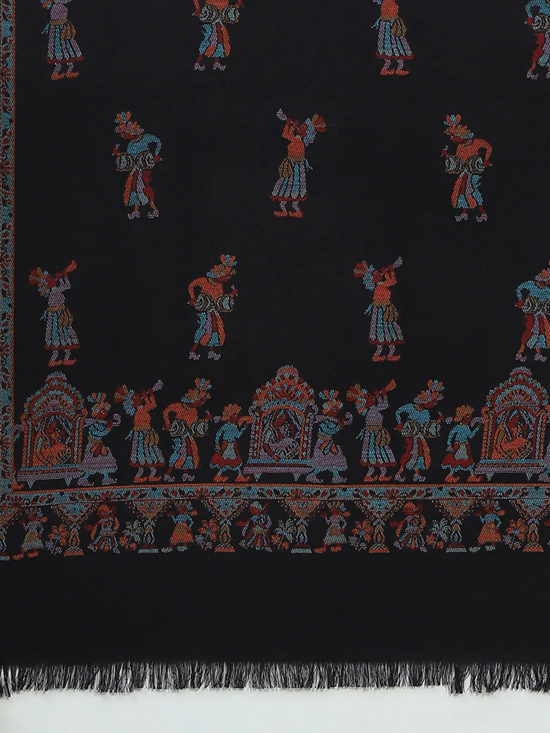 Women Multicolor Self Design Stole - Image 7