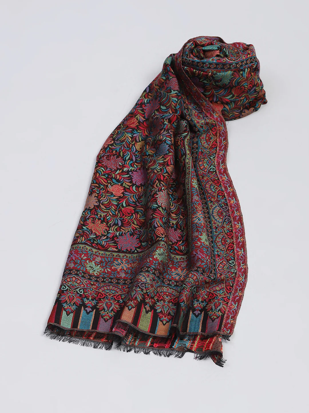 Women Multicolor Self Design Stole - Image 6