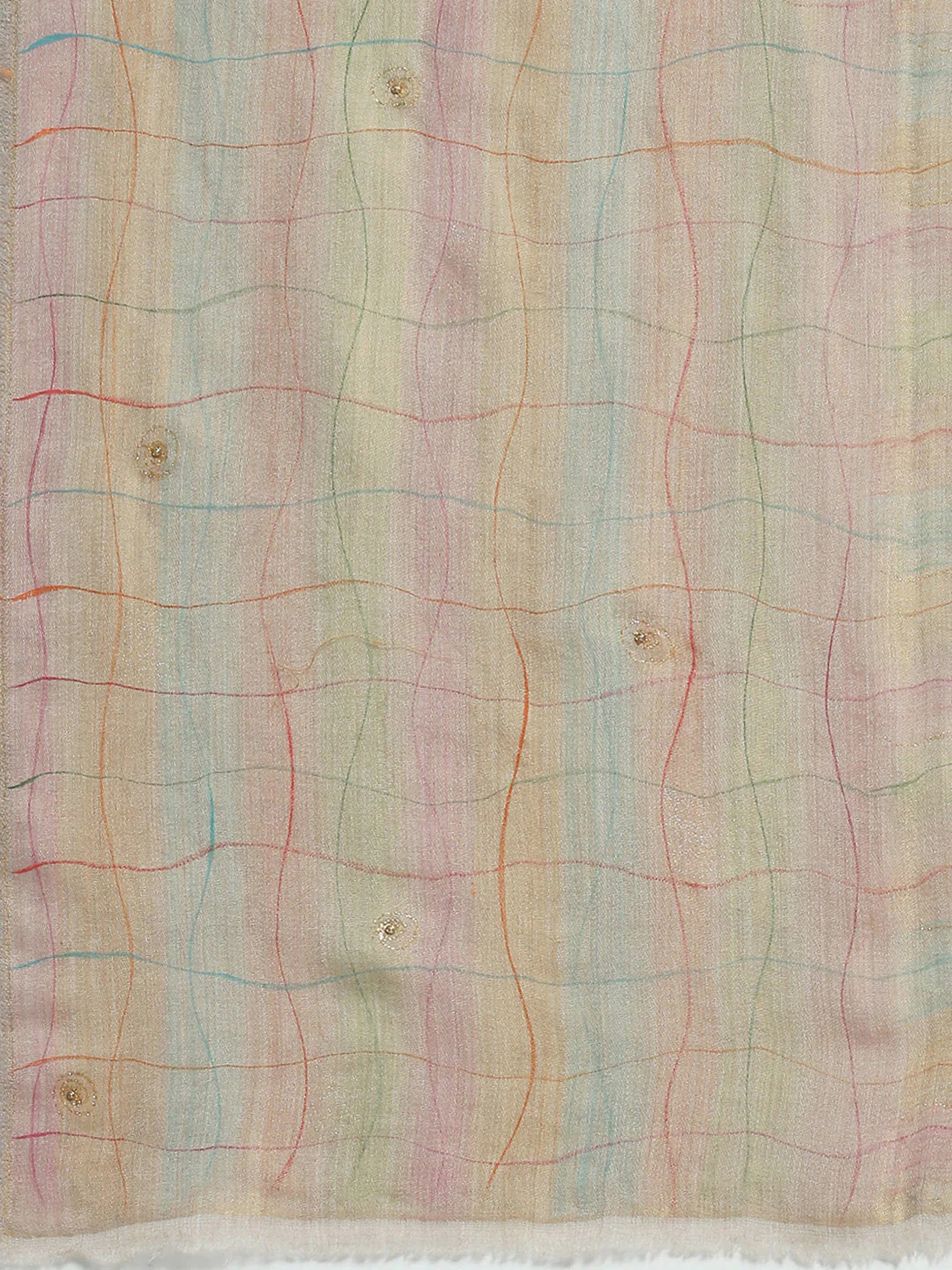 Women Multicolor Self Design Stole - Image 7