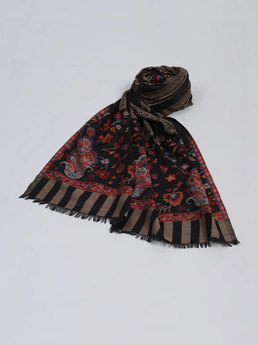 Women Multicolor Self Design Stole - Image 6