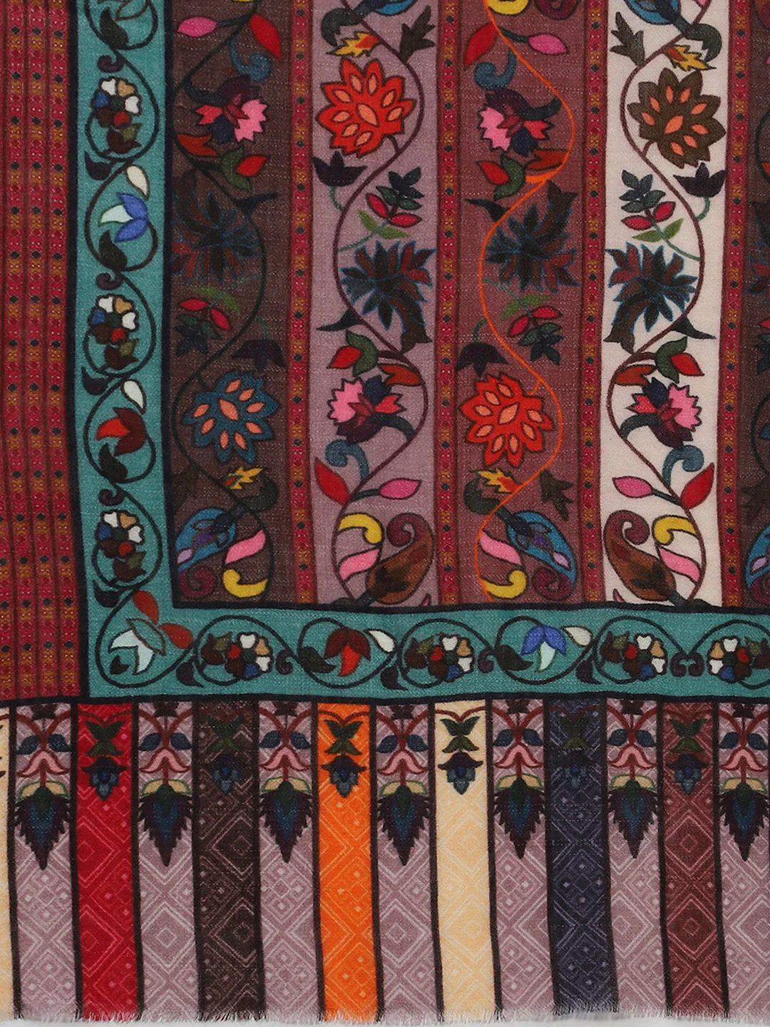 Women Multicolor Self Design Stole - Image 7