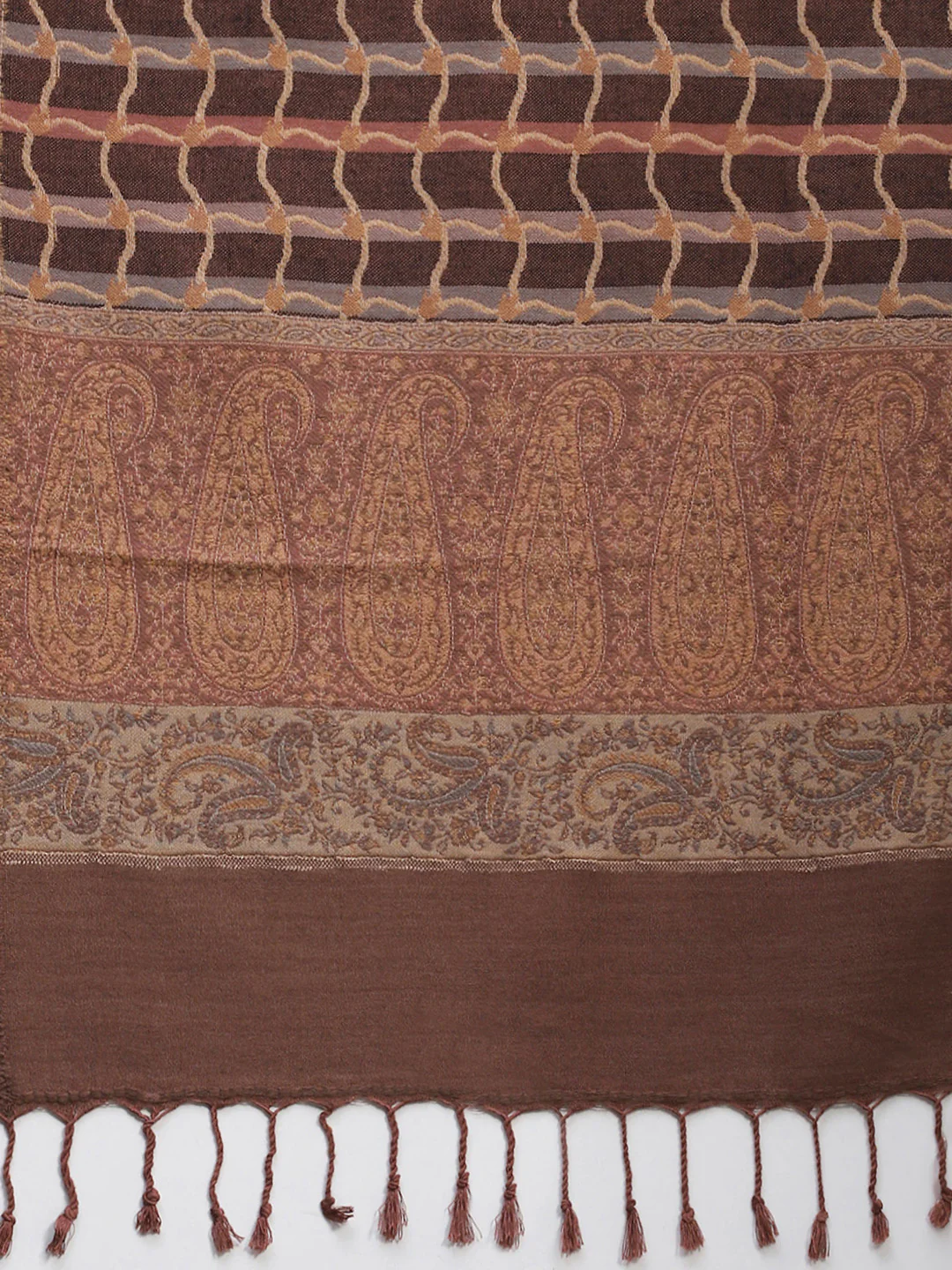 Women Multicolor Self Design Stole - Image 7