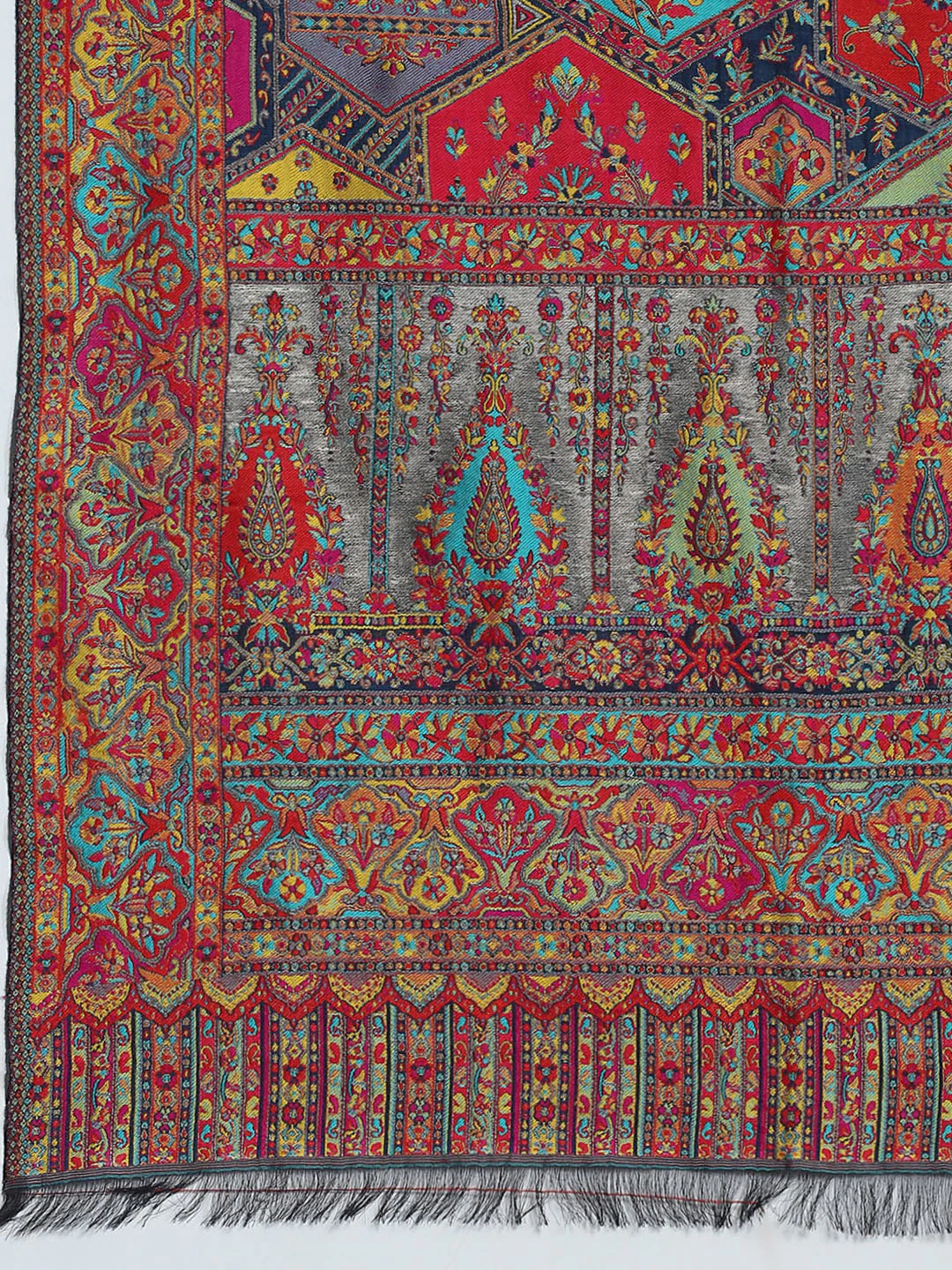 Women Multicolor Self Design Stole - Image 7