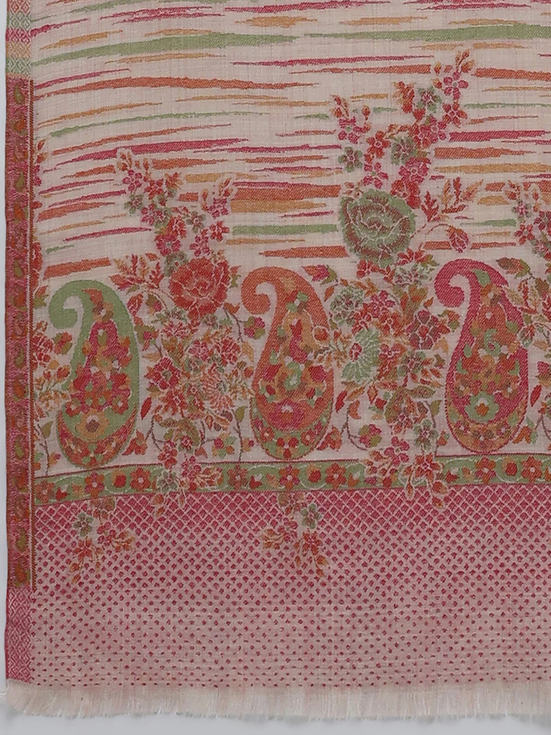 Women Multicolor Self Design Wool Blend Shawl - Image 7