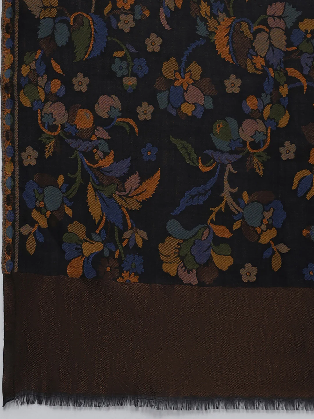 Women Multicolor Self Design Wool Blend Shawl - Image 7