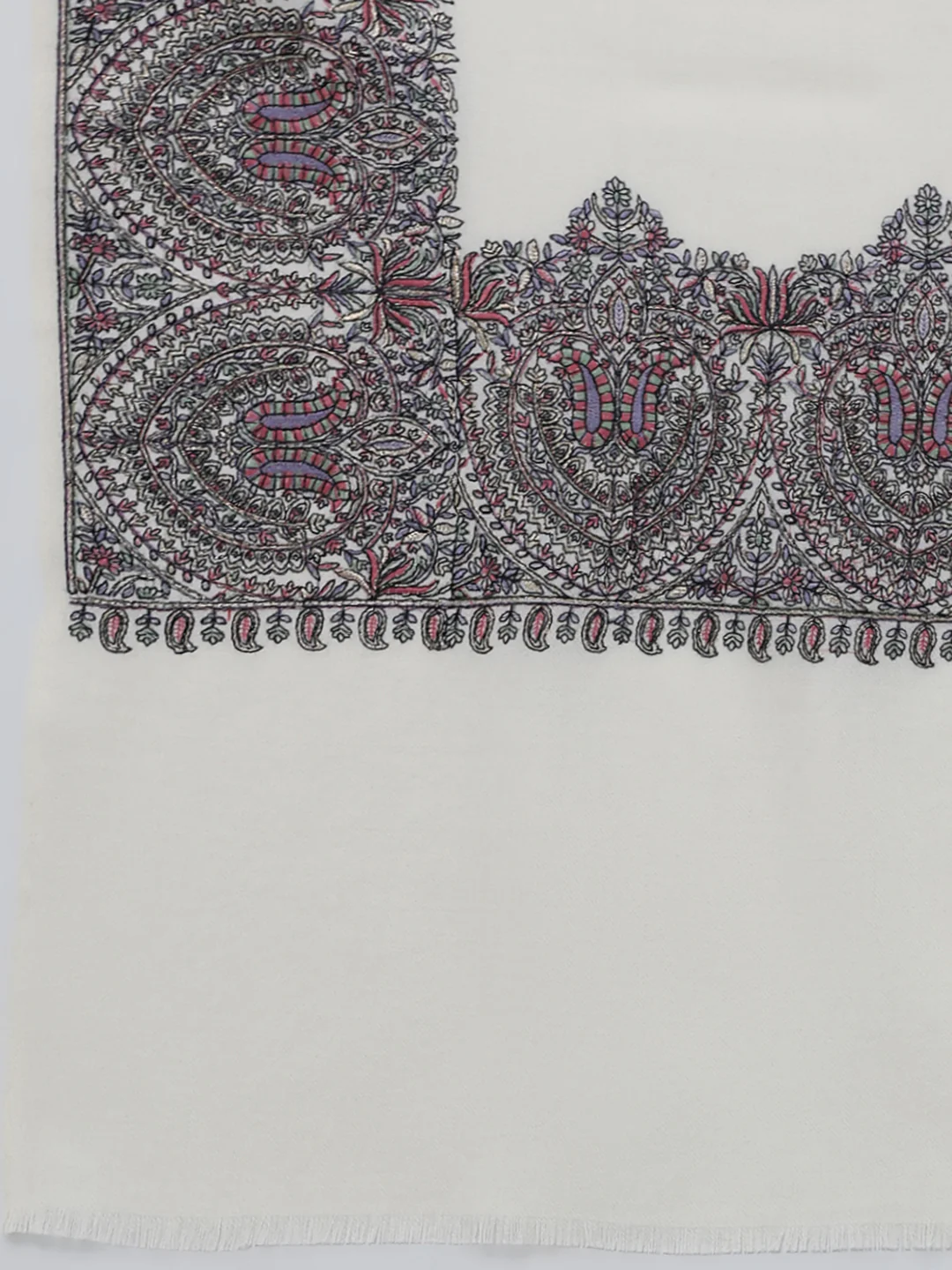 Women Multicolor Self Design Wool Blend Shawl - Image 7