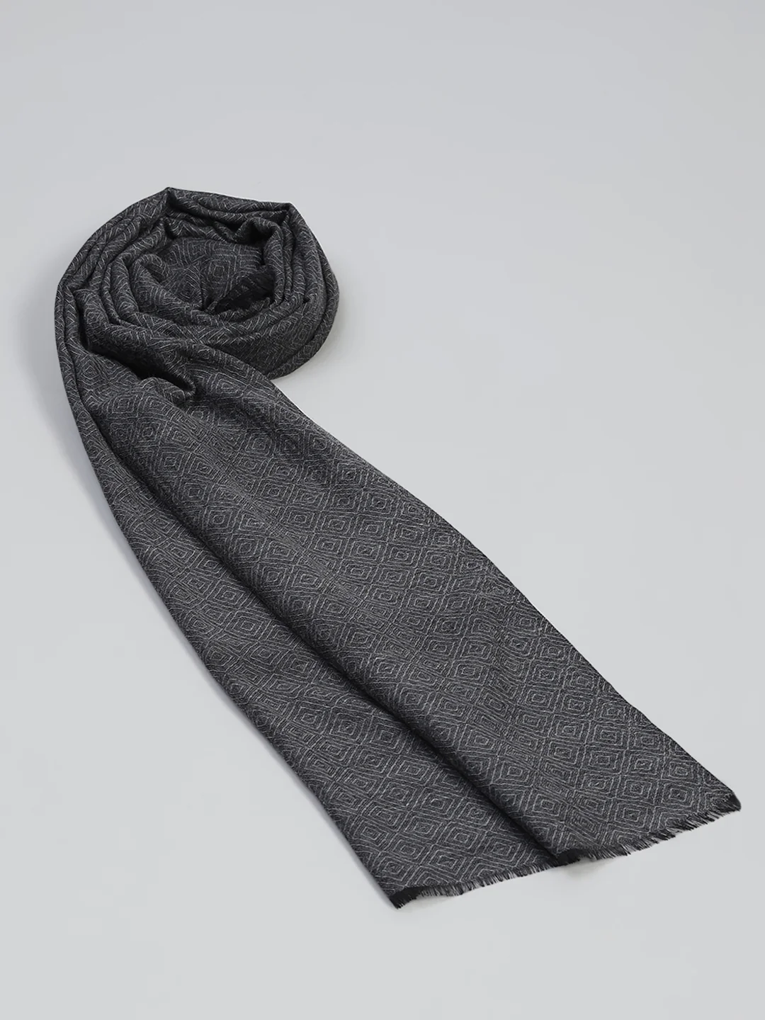 Women Multicolor Self Design Wool Stole - Image 6