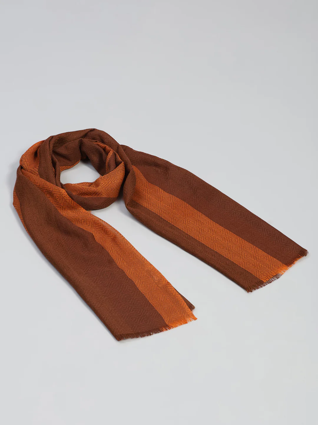 Women Multicolor Self Design Wool Stole - Image 6