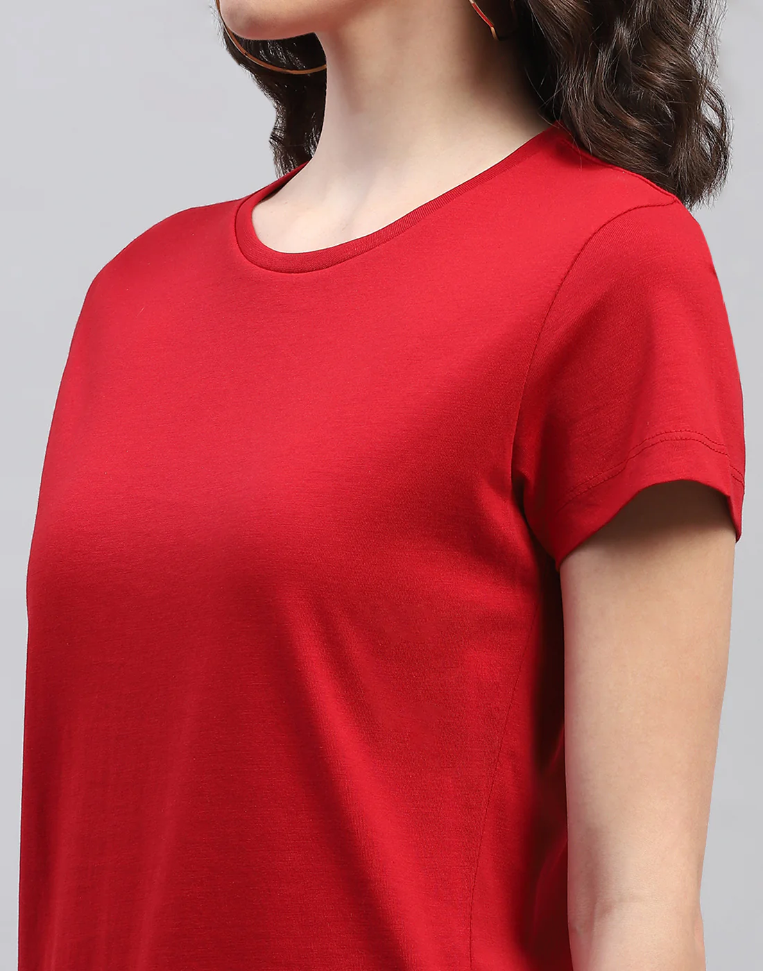 Women Navy Blue & Red Solid Round Neck Half Sleeve Top (Pack of 2) - Image 11