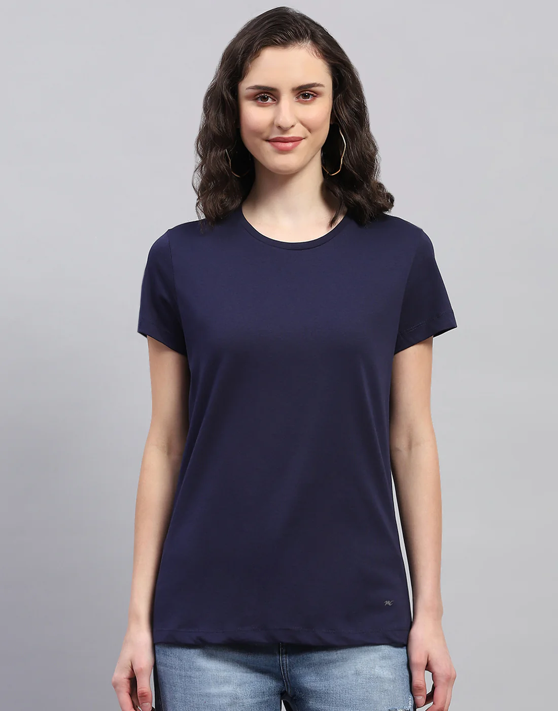 Women Navy Blue & Red Solid Round Neck Half Sleeve Top (Pack of 2) - Image 8