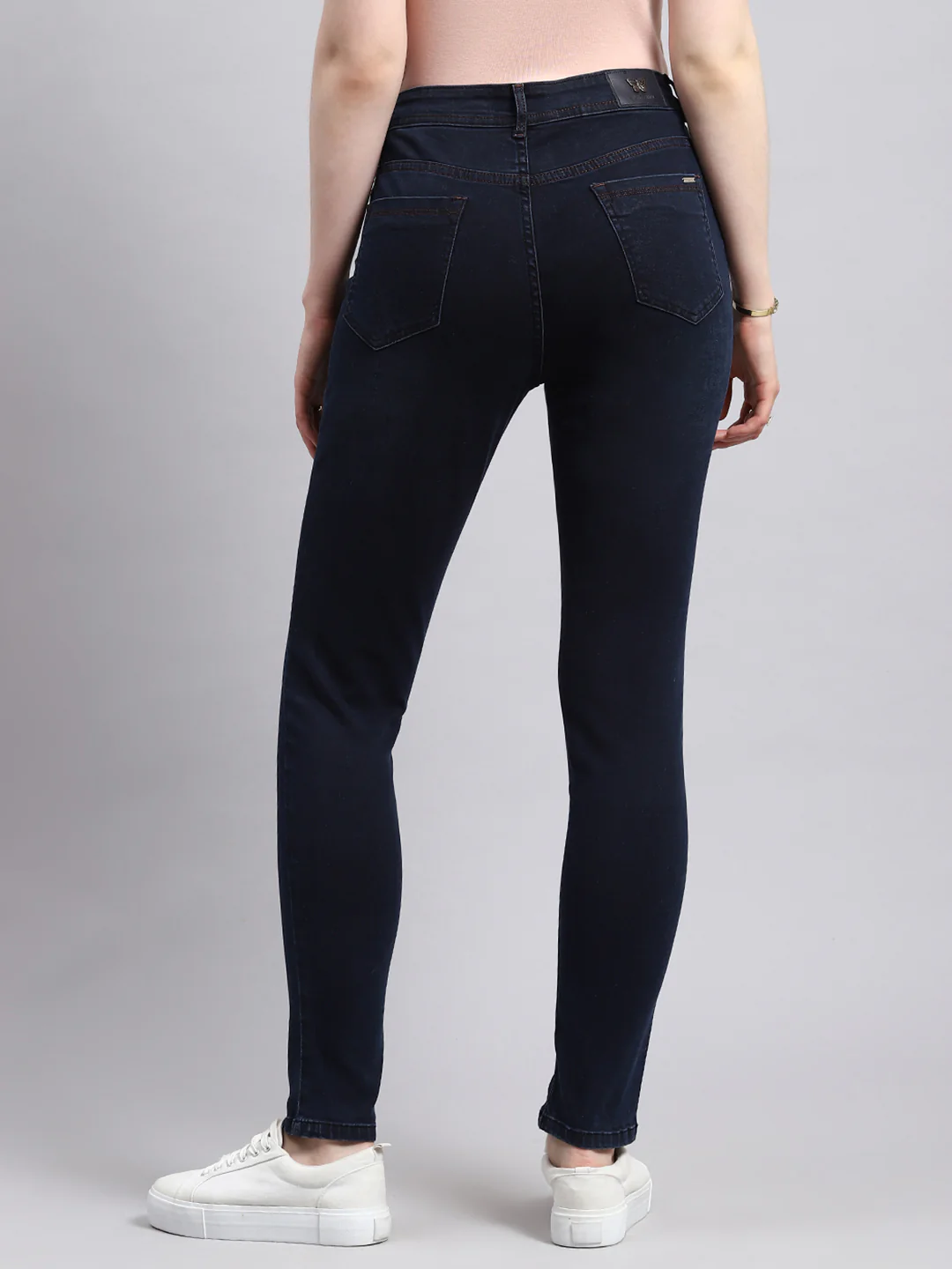 Women Navy Blue Slim Fit Denim - Image 5