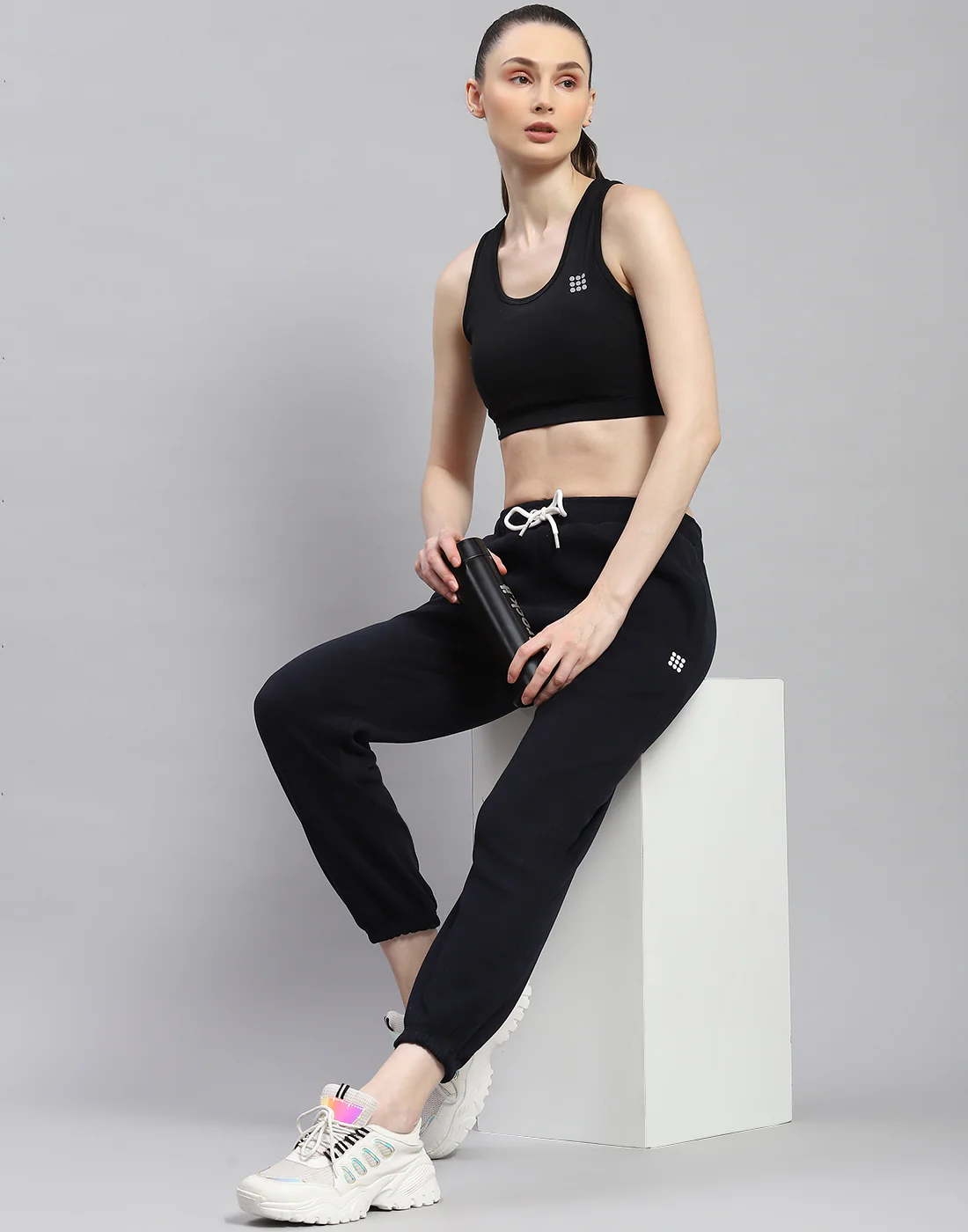 Rock.it Women Navy Blue Solid Regular Fit Winter Lower - Image 2