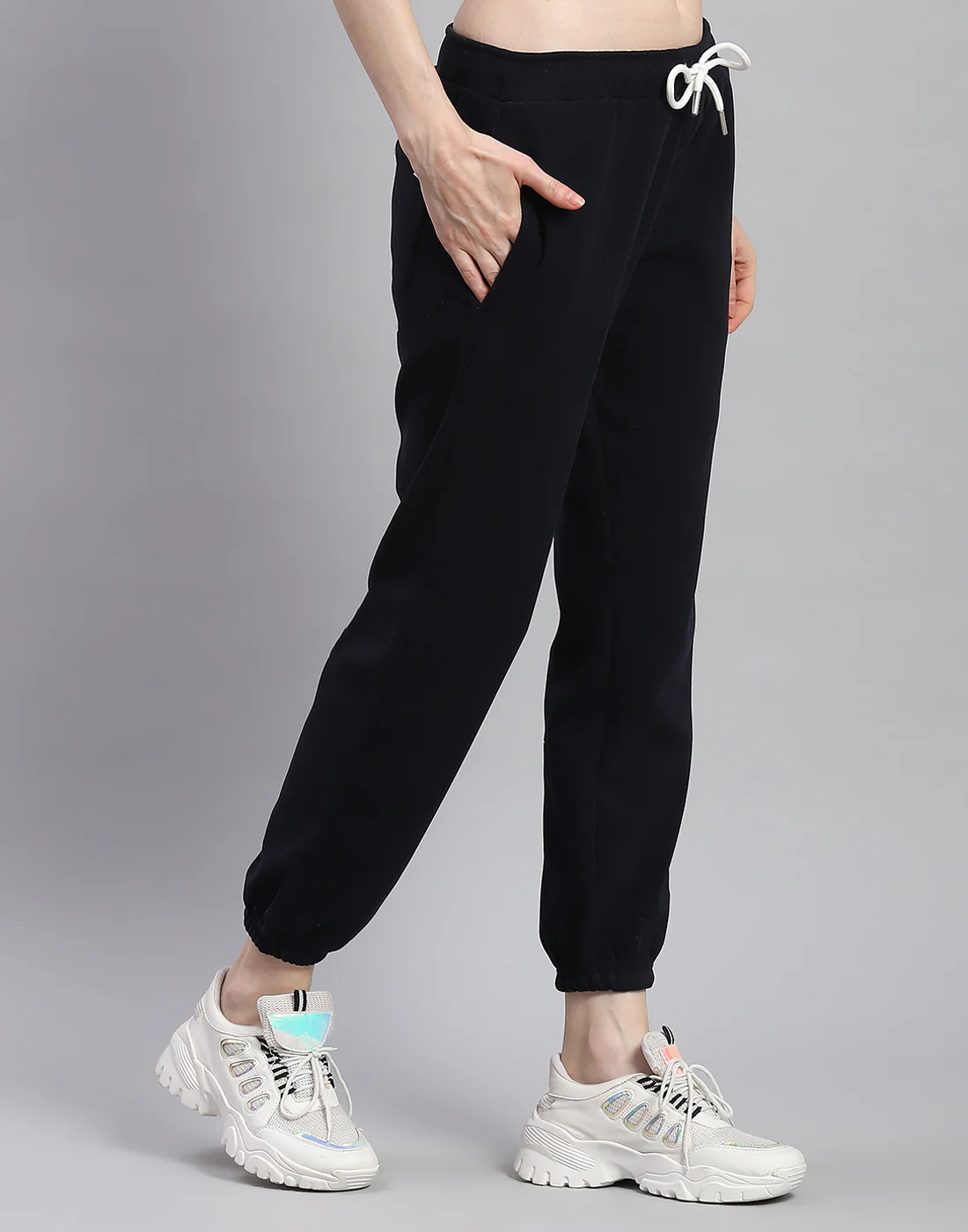 Rock.it Women Navy Blue Solid Regular Fit Winter Lower - Image 4
