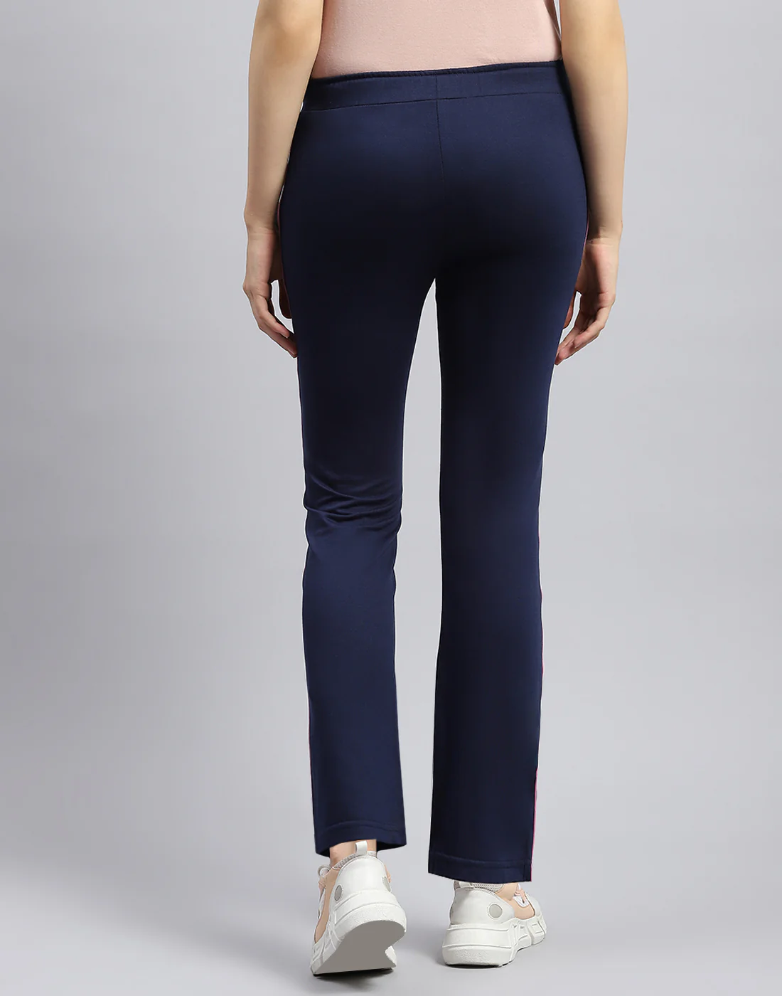 Women Navy Blue Solid Regular Fit Lower - Image 5