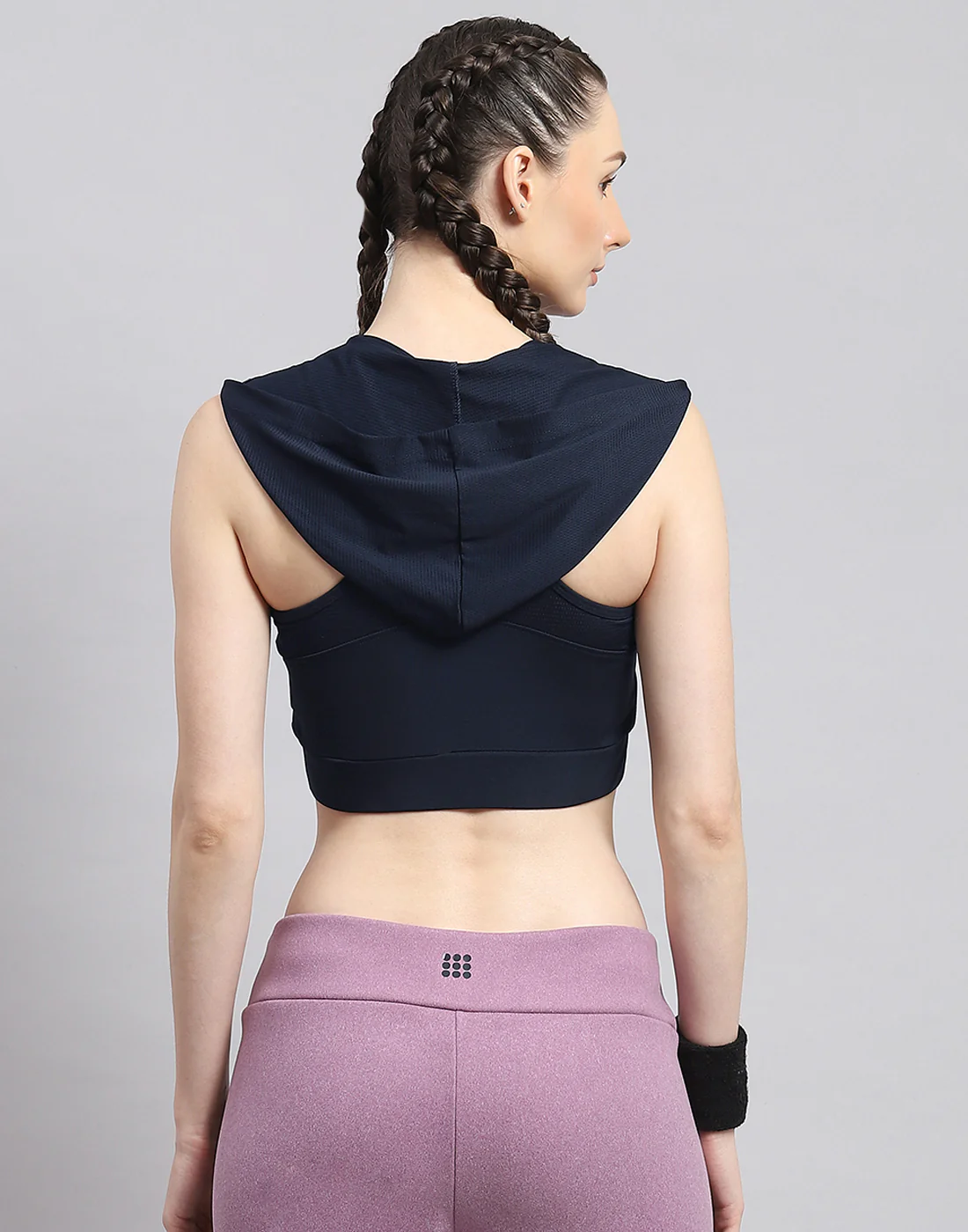 Rock.it Women Navy Blue Solid Sports Bra - Image 5