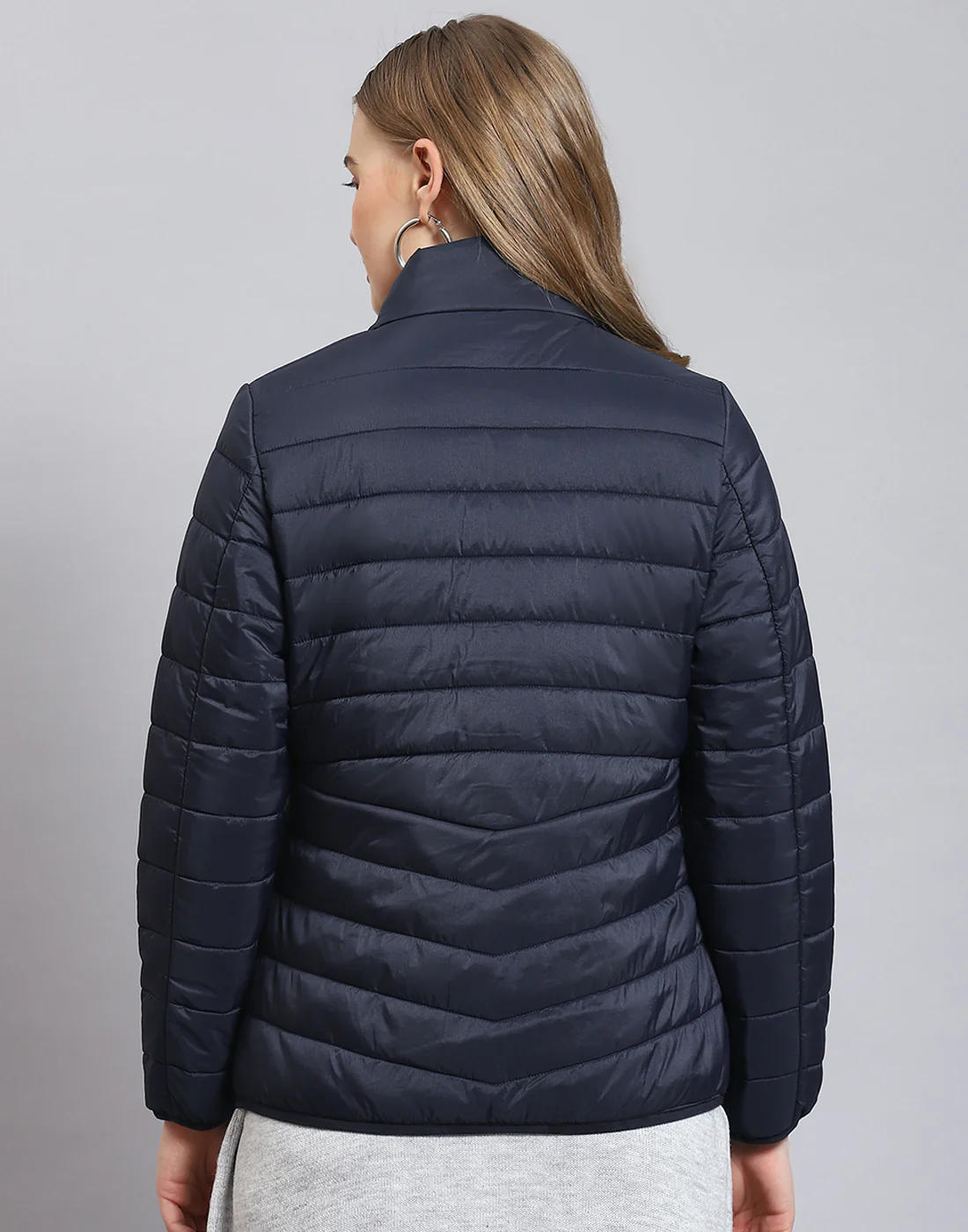 Pack it, style it, slay it, Women Navy Blue Packable Full Sleeve Jacket - Image 6