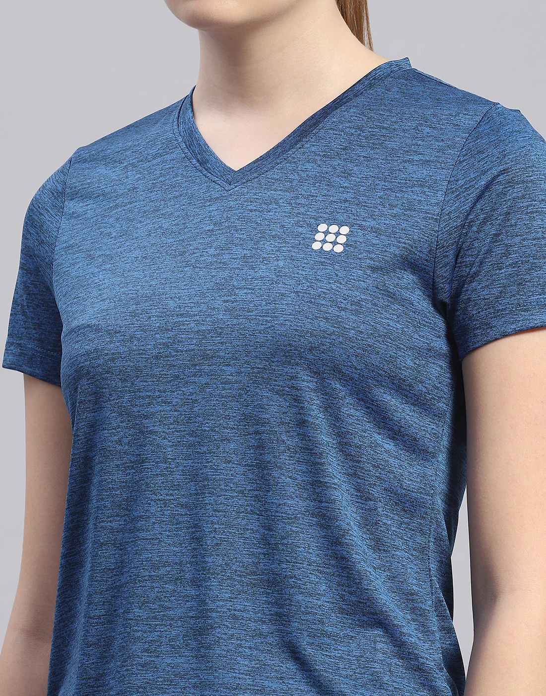 Rock.it Women Navy Blue Solid V Neck Half Sleeve Top - Image 7