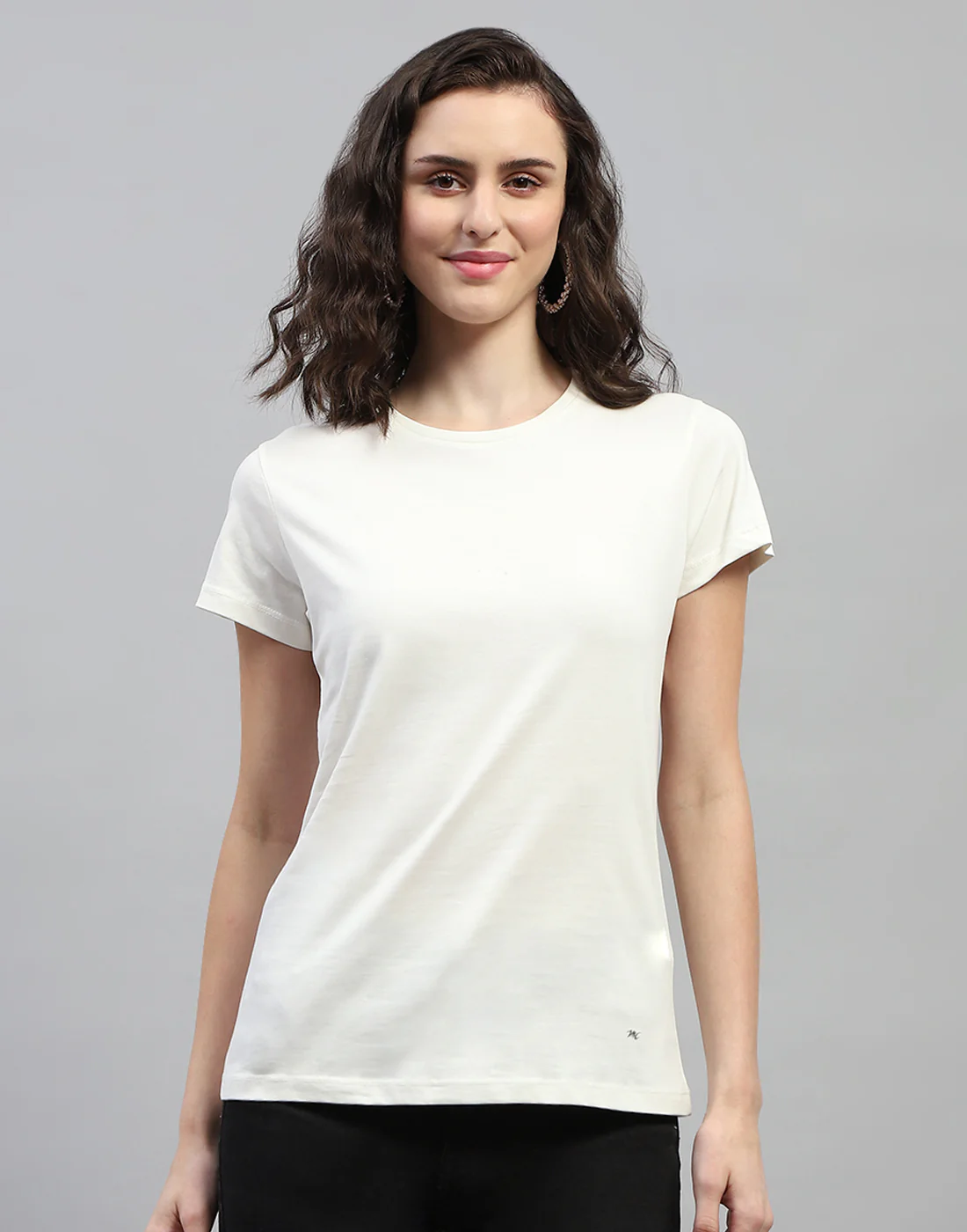 Women Off White & Pink Solid Round Neck Half Sleeve Top (Pack of 2) - Image 3