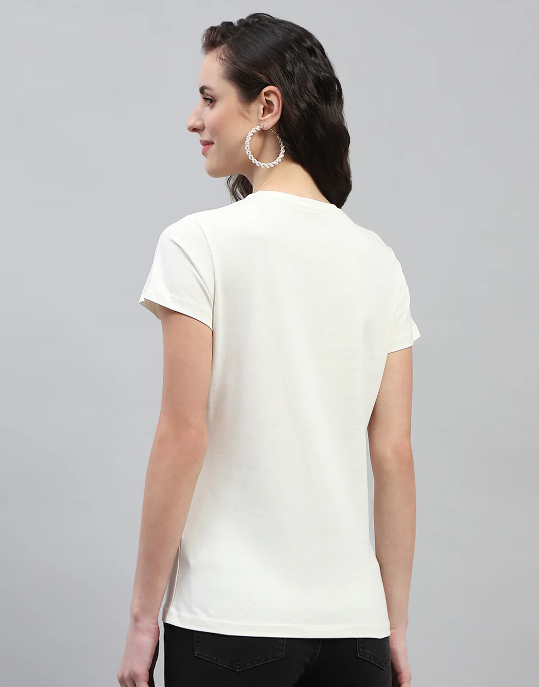 Women Off White & Pink Solid Round Neck Half Sleeve Top (Pack of 2) - Image 6