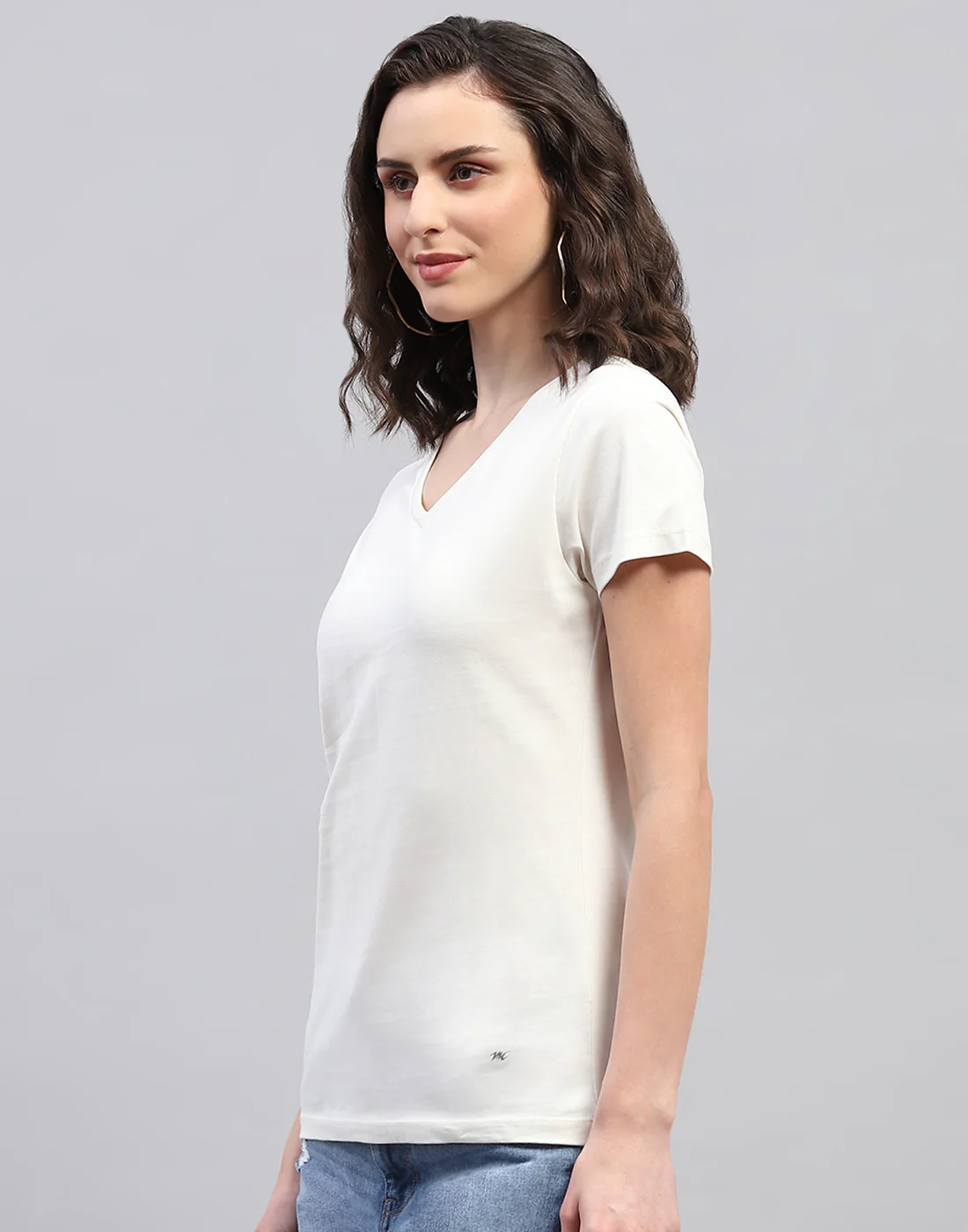 Women Off White & Pink Solid V Neck Half Sleeve Top (Pack of 2) - Image 8