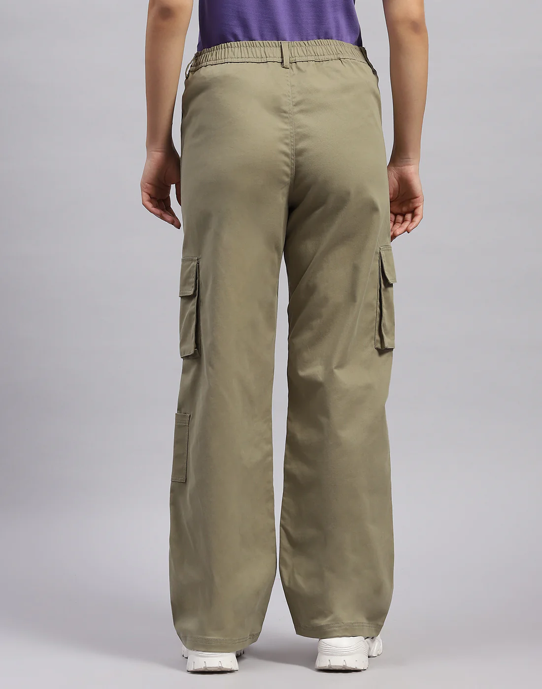 Rock.it Women Olive Solid Regular Fit Cargo - Image 6