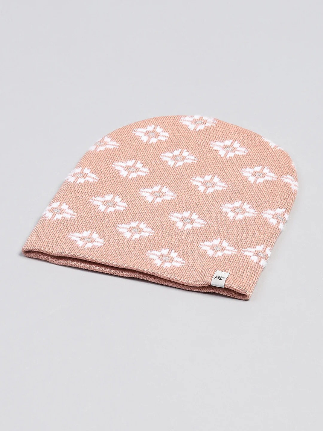 Women Peach Self Design Cap - Image 6