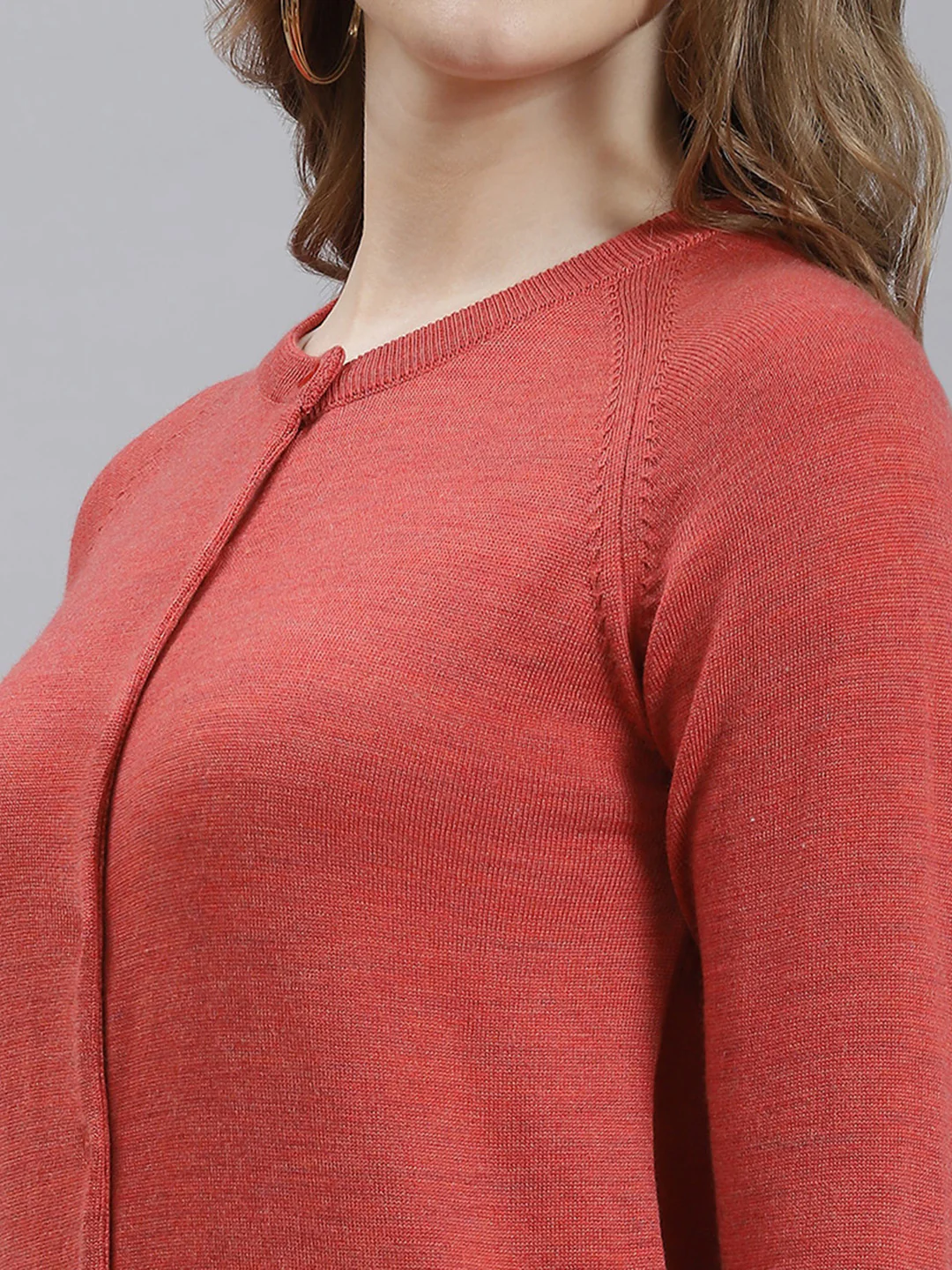 Women Peach Solid Cardigan - Image 6