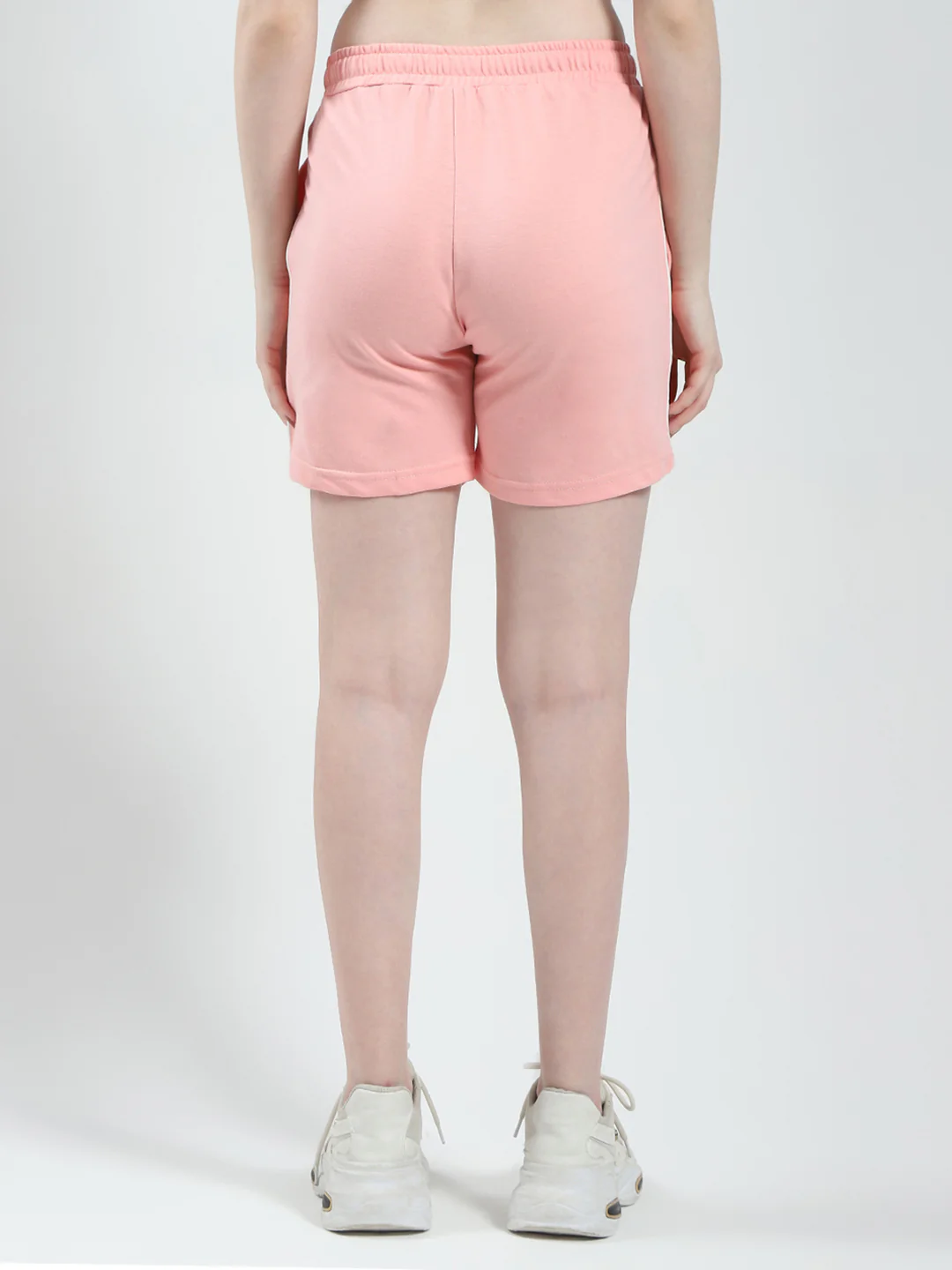 Women Peach Solid Regular Fit Short - Image 5