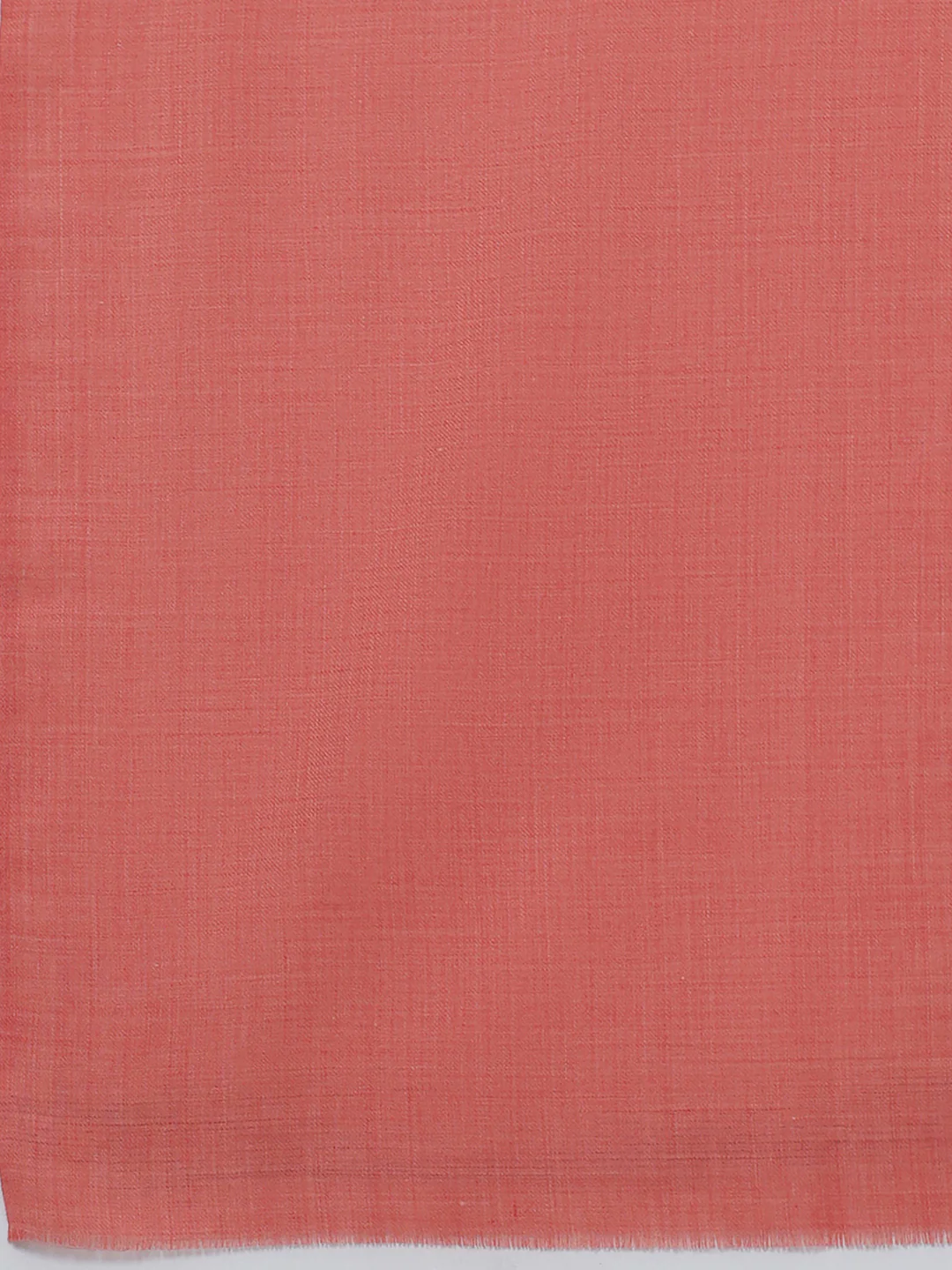 Women Peach Solid Wool Blend Shawl - Image 6