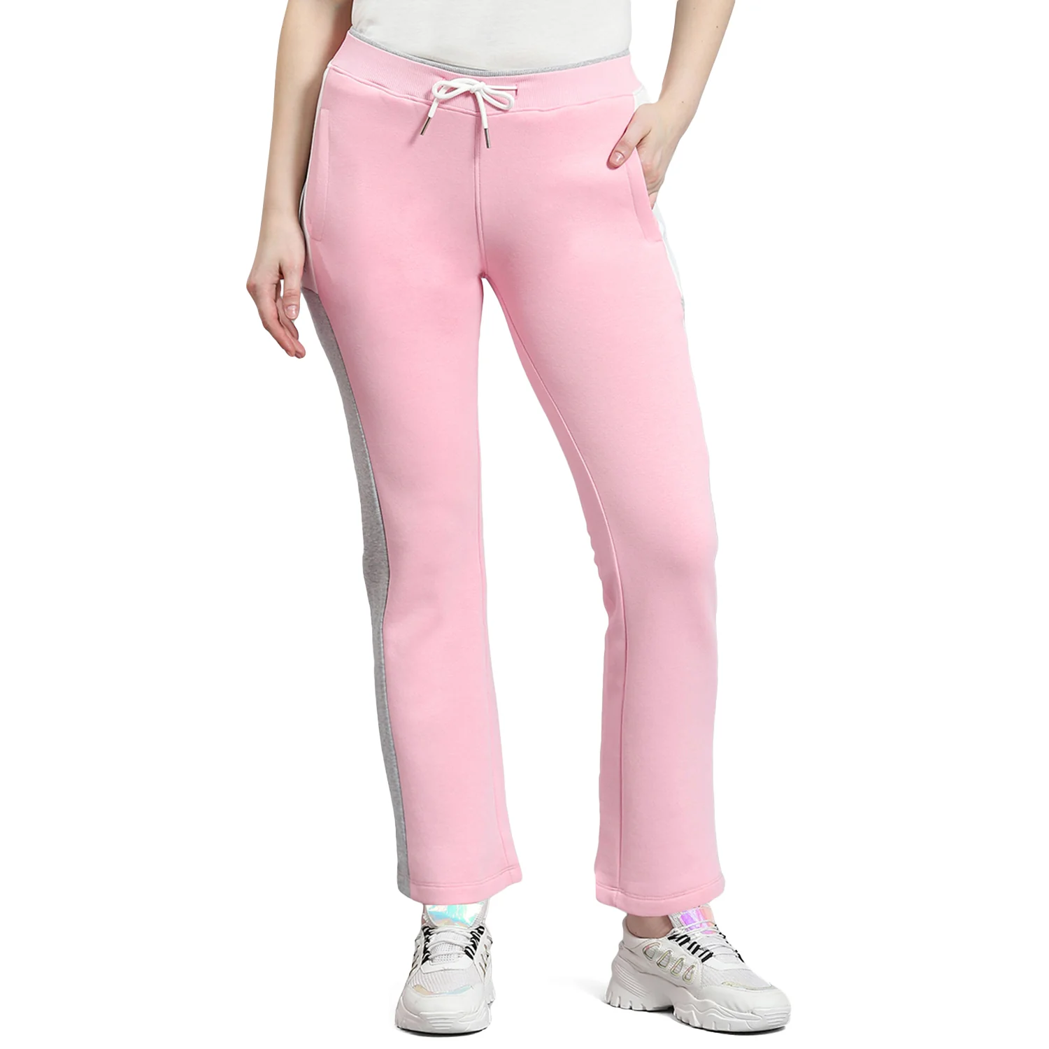 Women Pink Printed Regular Fit Winter Lower - Image 5
